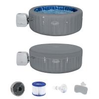 Bestway 60075 BW СПА-бассейн 166/216х80см "Santorini HydroJet Pro" 1190л, круглый, с гидро-аэромассажем