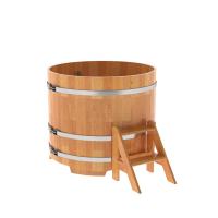 Купель круглая из сращенных ламелей лиственницы d=1,17