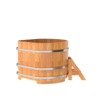 Купель угловая из сращенных ламелей лиственницы 1,03х1,03