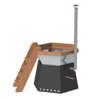 Банный чан 6 граней на подставке с ветрозащитой