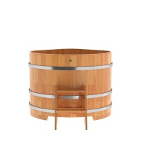 Купель угловая из сращенных ламелей лиственницы 1,03х1,03