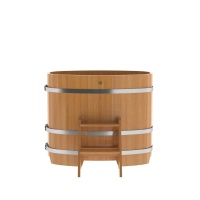 Купель овальная из лиственницы 0,76х1,16