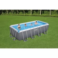 Bestway 56671 BW Каркасный бассейн Power Steel 488х244х122см, 11532л, песч.фил.-нас. 3028л/ч, лестн., тент, попл.-доз