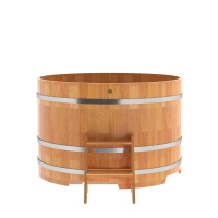 Купель круглая из сращенных ламелей лиственницы d=1,50