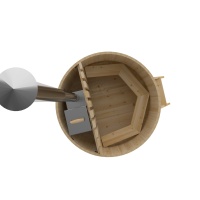 Фурако из кедра D=1.5 с внутренней печкой.