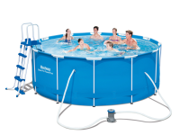 Bestway 15427 BW Каркасный бассейн 366х133см, фильтр-насос, лестница