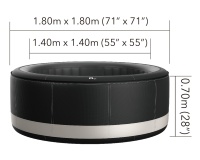 MSpa P-CA049 СПА-бассейн 180х70см "Camaro" 700л, круглый, аэромассаж