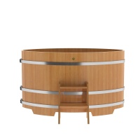 Купель овальная из лиственницы 1,02х1,68