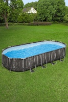 Bestway 561ES BW Каркасный бассейн Power Steel 732x366x1.32см, 28068 л, фил.-нас. 9463 л\ч, лестн, тент, попл.-доз