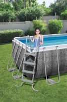 Bestway 56722 BW Каркасный бассейн Power Steel 412х201х122см, 8124л, фил.-насос 2006л/ч, лестница, попл.-дозатор