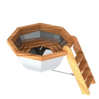 Банный чан 6 граней с обшивкой и лестницей