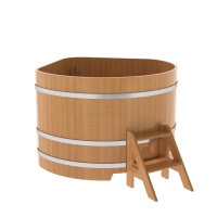 Купель угловая из лиственницы 1,37х1,37