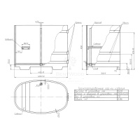 Купель овальная из дуба 0,76х1,16