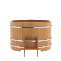 Купель угловая из лиственницы 1,37х1,37